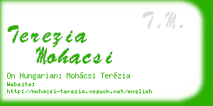 terezia mohacsi business card