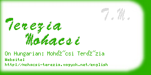 terezia mohacsi business card
